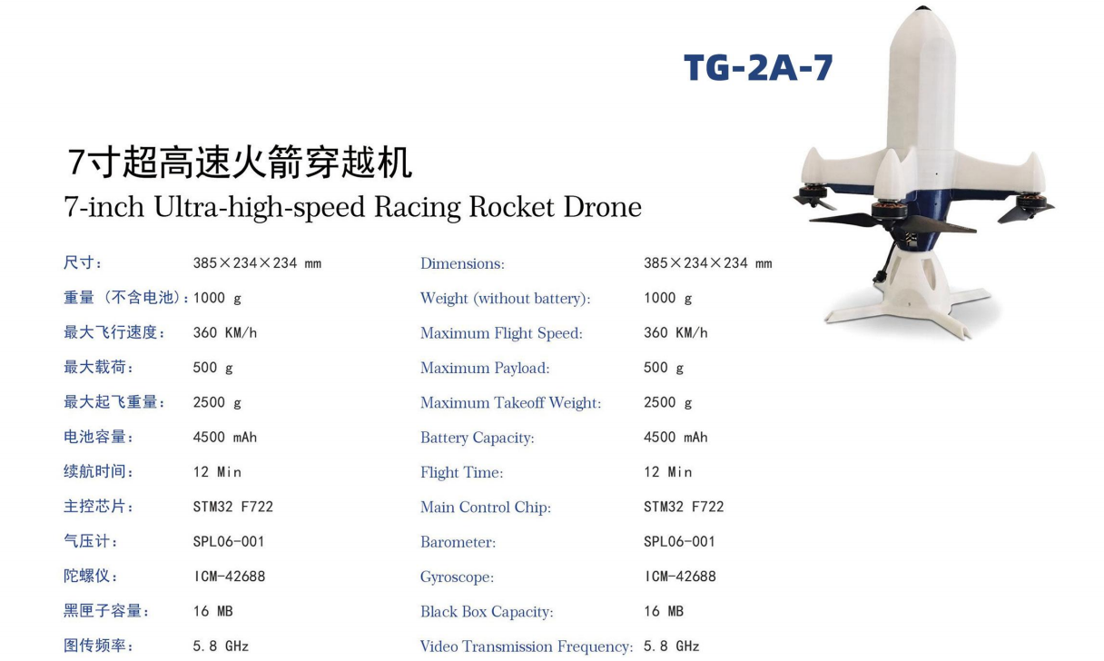 7-inch ultra-high-speed rocket interceptor TG-2A-7
