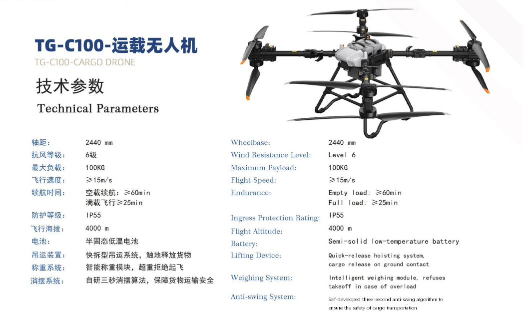 TG-C100 - Carrier unmanned aerial vehicle