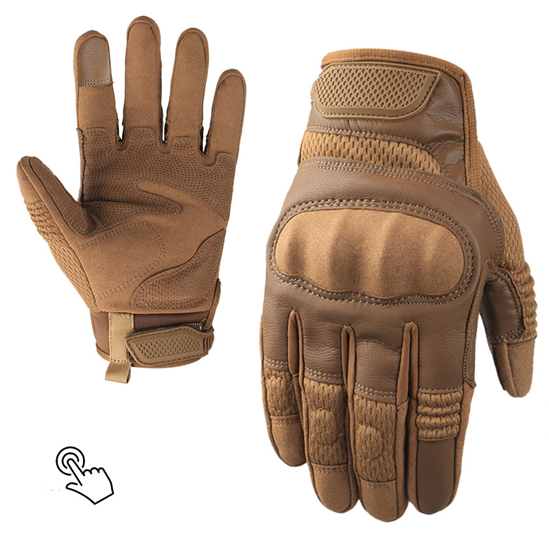 Men's tactical gloves touchscreen motorcycle riding gloves for outdoor sports anti-slip hiking and trekking work gloves